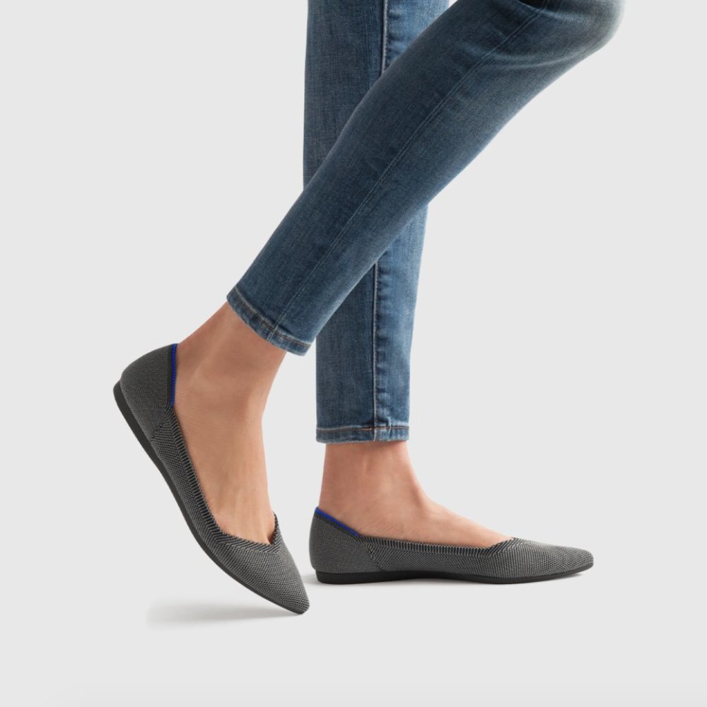NWOT Rothy's Pointed Toe Flats in Cloud Grey